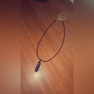 Black Tourmaline Corded Necklace